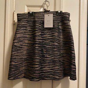 A.L.C. Metallic Tiger A-line Skirt